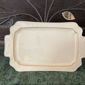 Lenox Cream and Gold Decorative Platter